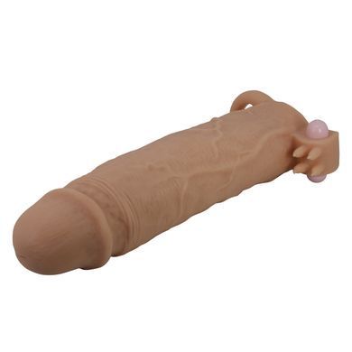 Удлиняющая насадка с вибростимуляцией Pretty Love - Xerxes Vibrating Penis Sleeve Skin, BI-026282Z
