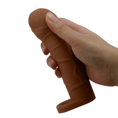 Подовжуюча насадка презерватив Pretty Love - Bunion 1" Brown, BI-026253-1