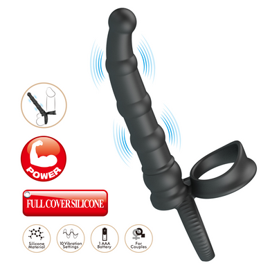 Насадка для анального сексу з вібрацією PRETTY LOVE - Tatum, 10 vibration functions, BI-210375