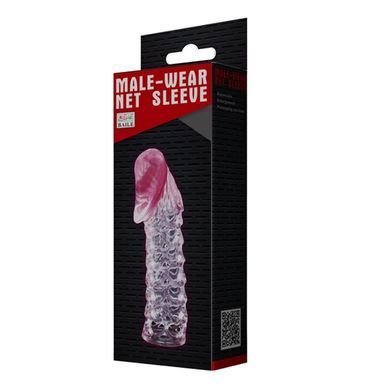 Удлиняющая насадка-презерватив Male-wear net sleeve, BI-026200