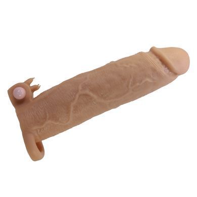 Удлиняющая насадка с вибростимуляцией Pretty Love - Xerxes Vibrating Penis Sleeve Skin, BI-026282Z