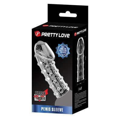 Стимулююча насадка на пеніс Pretty Love - Penis Sleeve TPE, BI-026274M