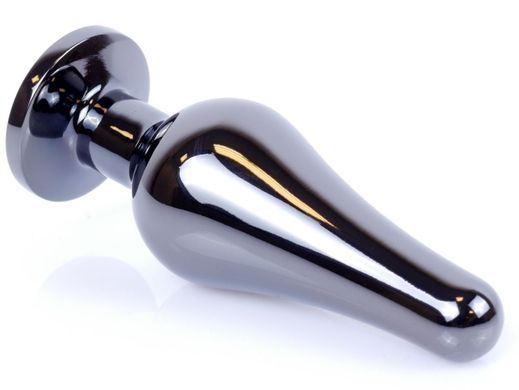 Анальний затор Boss Series - Jewellery Dark Silver BUTT PLUG Black, BS6400056