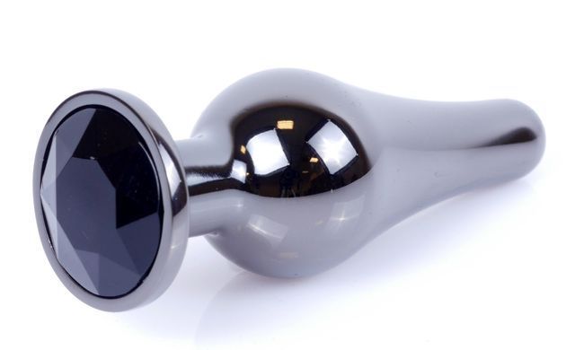 Анальний затор Boss Series - Jewellery Dark Silver BUTT PLUG Black, BS6400056