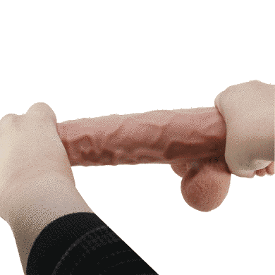 Фаллоимитатор на присоске, с хребтом и эффектом скользящей кожи LyBaile - Sliding Skin 9,4&rdquo;, BW-008104NRG-1