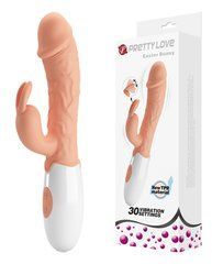 Вибратор с стимулятором клитора Pretty Love - Easter Bunny, BI-014962R
