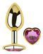 Анальна пробка з кристалом EGZO - Gold Heart Plug Rose size S