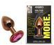 Анальная пробка с кристаллом EGZO - Dark Gold Round Plug Rose, size S