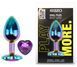 Анальна пробка з кристалом EGZO - Multicolor Heart Plug Purple size S