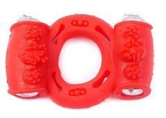 Ерекційне вібро кільце BOSS Vibrating Cock Ring Double Red, BS6700036