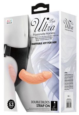Страпон с двумя насадками BAILE - DOUBLE DILDOS Strap On, BW-022077