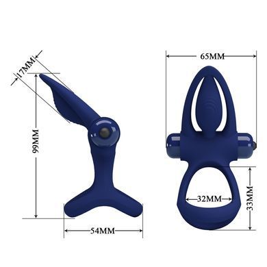 Ерекційне вібро кільце Pretty Love - Powerful ring, 10 vibration functions, BI-210306-3
