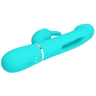 Вібратор із стимулятором клітора PRETTY LOVE - Kampas Rabbit 3 in 1 Green, BW-500025-1