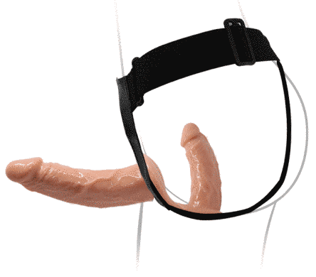 Страпон с двумя насадками BAILE - DOUBLE DILDOS Strap On, BW-022077