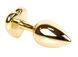 Анальна пробка з кристалом EGZO - Gold Heart Plug Rainbow size S