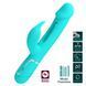 Вібратор із стимулятором клітора PRETTY LOVE - Kampas Rabbit 3 in 1 Green, BW-500025-1