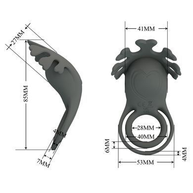 Эрекционное кольцо Pretty Love - Master ring, 7 vibration functions, BI-210311-2