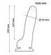Большой фаллоимитатор с мошонкой на присоске из двухслойного силикона OYO - Dildo Double Layer Silicone YQW-002 (длина 20 см, диаметр 4.8 см)