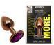 Анальная пробка с кристаллом EGZO - Dark Gold Round Plug Purple, size S