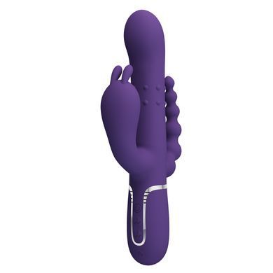Вибромассажер с анальным и клиторальным стимулятором Pretty Love - Cammy Dark Purple Twinkled Tenderness, BW-500036-2