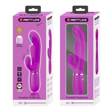 Вибратор с стимулятором клитора PRETTY LOVE - Shonia Purple 3 in 1, BW-500041