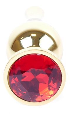 Анальная пробка Boss Series - Jewellery Gold BUTT PLUG Red, BS6400064