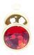 Анальная пробка Boss Series - Jewellery Gold BUTT PLUG Red, BS6400064