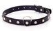 Ошейник из искуственной кожи с кристаллами Fetish Boss Series - Collar Silver Crystal, BS3300117