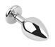 Анальная пробка с кристаллом EGZO - Silver Round Plug Aqua size M