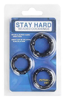Набор эрекционных колец Stay hard, CN-330300012 Black