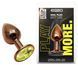 Анальная пробка с кристаллом EGZO - Dark Gold Round Plug Lime, size S