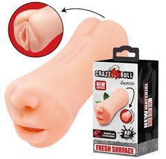 Мастурбатор 2 в 1 CRAZY BULL - Gemini Realistic Oral Sex Sensations, BM-009215U