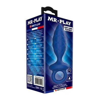 Анальная пробка MR.PLAY - Butt Plug with Loop Size M, BI-040215-MR