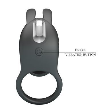 Насадка з вібрацією Pretty Love - MATTY Vibrating Penis Sleeve BLACK, BI-210326