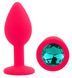 Силіконова анальна пробка EGZO - Silicone Pink Round Plug Marine, size S