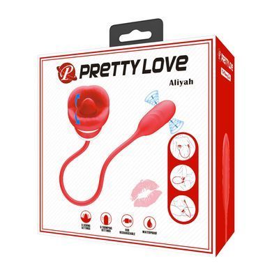 Гибкий вибростимулятор с функцией лизания Pretty Love - Aliyah, BI-300078
