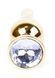 Анальная пробка Boss Series - Jewellery Gold BUTT PLUG Clear, BS6400066