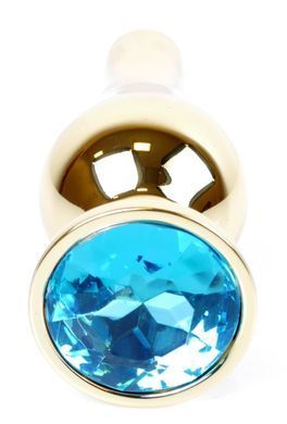 Анальная пробка Boss Series - Jewellery Gold BUTT PLUG Light Blue, BS6400067
