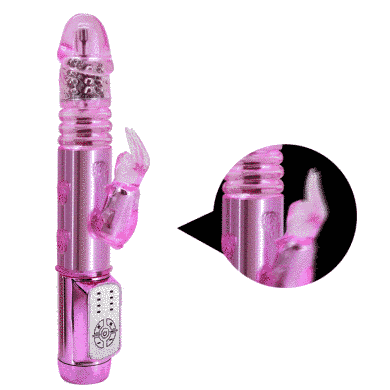 Вібратор з стимулятором клітора "Throbbing Bunny" BW-037038