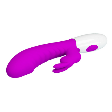 Вібромасажер для стимуляції точки G та клітора Pretty Love - Naughty Bunny Purple, BW-500071