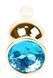 Анальная пробка Boss Series - Jewellery Gold BUTT PLUG Light Blue, BS6400067