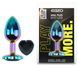 Анальна пробка з кристалом EGZO - Multicolor Heart Plug Black size S