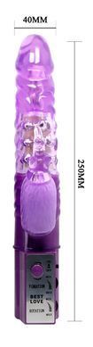 Вибратор с стимулятором клитора и ротацией BAILE - Chrisina PURPLE Vibration Rotation, BW-004106SY