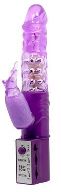 Вибратор с стимулятором клитора и ротацией BAILE - Chrisina PURPLE Vibration Rotation, BW-004106SY