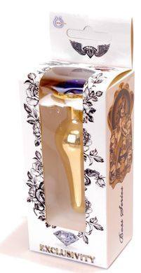 Анальний затор Boss Series - Jewellery Gold BUTT PLUG Dark Blue, BS6400068