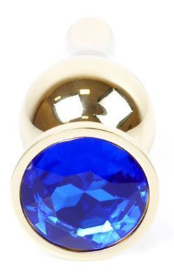Анальний затор Boss Series - Jewellery Gold BUTT PLUG Dark Blue, BS6400068