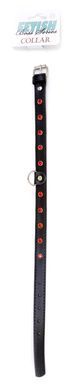 Нашийник зі штучної шкіри з кристалами Fetish Boss Series - Collar Red Crystal, BS3300121