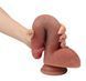 Большой фаллоимитатор с мошонкой на присоске из двухслойного силикона OYO - Dildo Double Layer Silicone YQW-028 (длина 21.5 см, диаметр 3.8 см)