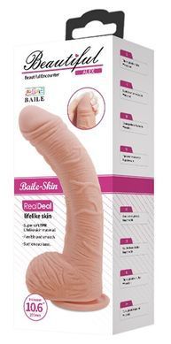 Фаллоимитатор на присоске Baile Beautiful ALEX 10.6'' Flesh, BW-008037NR
