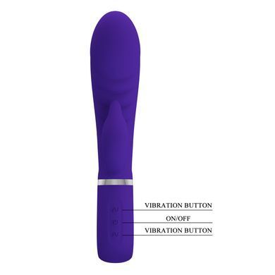УЦІНКА - Ребристий вібратор Pretty Love - Prescott Purple, DIS-BI-014635-3